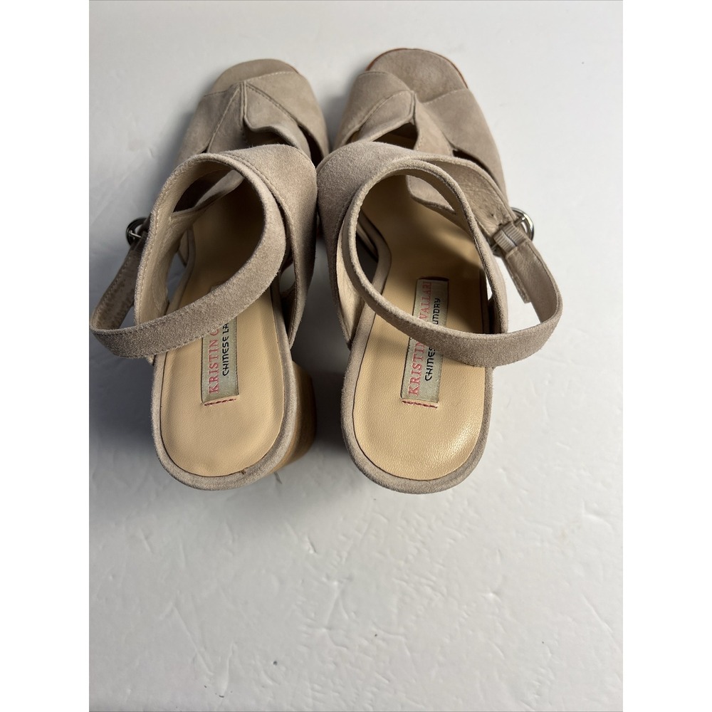 Kristen Cavallari By Chinese Laundry Laura Suede Chunky Heal Sandal Size 10 Y2K - Picture 7 of 8